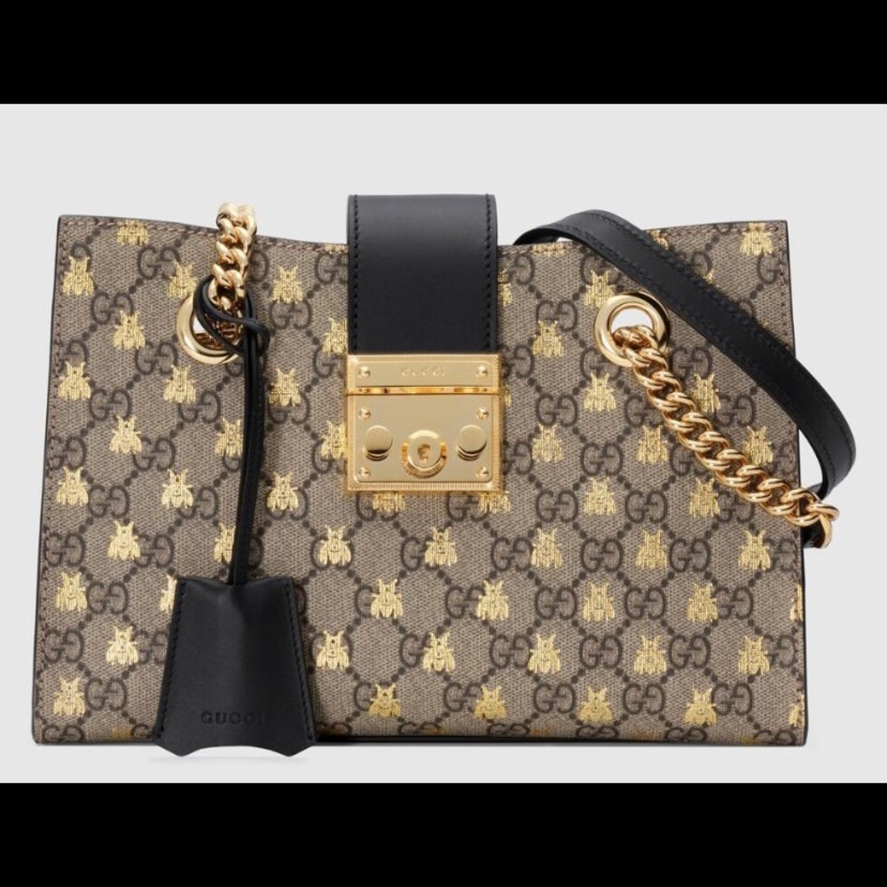 Gucci Padlock GG Bee Shoulder Bag